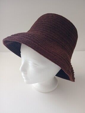 Jessica Dark Brown Bucket Hat One Size 100% Acrylic